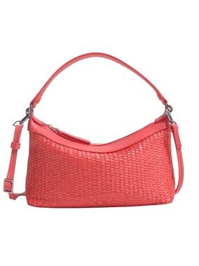 Vera Bradley Mini Slouchy Crossbody Cayenne Woven Straw Bag NWT